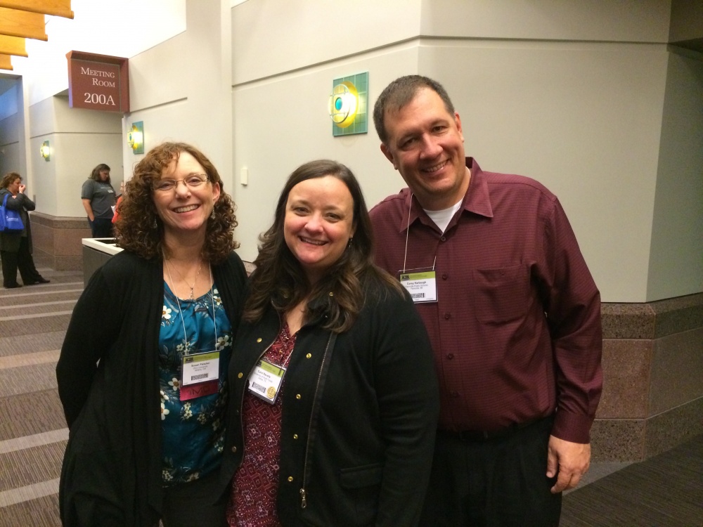 Memorial Library seminar participants Sue Fletcher, Carol Revelle, and Corey Harbaugh presented at the National Council of Teachers of English (NCTE) Convention in Minneapolis, Minnesota. 